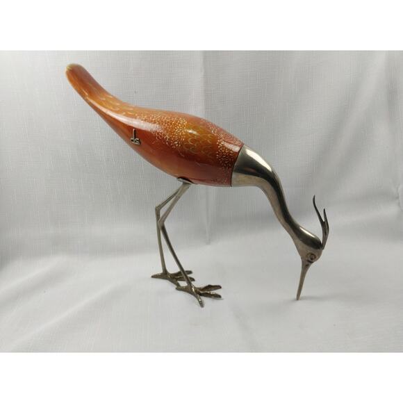 De Stijl Firenze Italy 1970s Wood, Silvered Metal, Bird Sculpture. - Picture 1 of 12